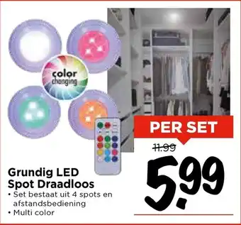 Vomar Voordeelmarkt Grundig LED Spot Draadloos aanbieding