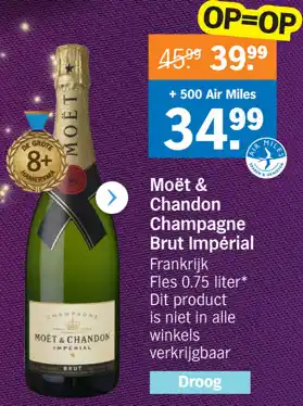 Albert Heijn Moët & Chandon Champagne Brut Impérial 75ml aanbieding