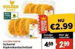 Vomar Voordeelmarkt GULDEN HOEVE Scharrel Kipkrokantschnitzel aanbieding