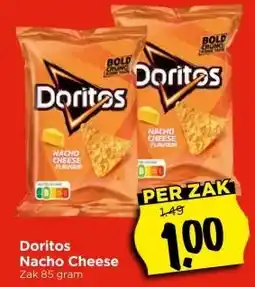 Vomar Voordeelmarkt Doritos Nacho Cheese Zak 85 gram aanbieding