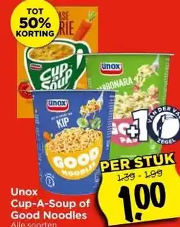 Vomar Voordeelmarkt Cup-A-Soup of Good Noodles aanbieding