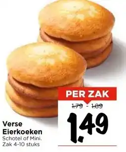 Vomar Voordeelmarkt Verse Eierkoeken Schotel of Mini. Zak 4-10 stuks aanbieding