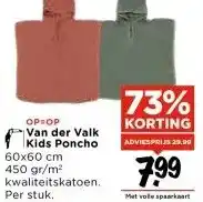 Vomar Voordeelmarkt OP=OP Van der Valk Kids Poncho aanbieding