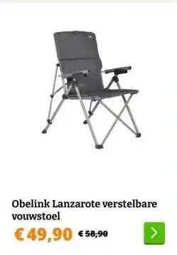 Obelink Obelink Lanzarote verstelbare vouwstoel aanbieding