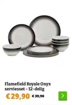 Obelink Flamefield Royale Onyx serviesset - 12-delig aanbieding