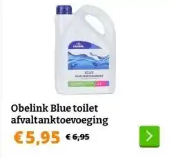 Obelink Obelink Blue toilet afvaltanktoevoeging aanbieding