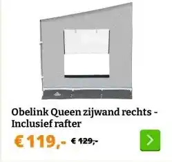 Obelink Obelink Queen zijwand rechts  Inclusief rafter aanbieding