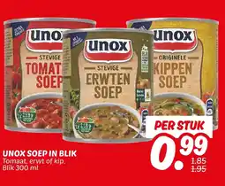 Dekamarkt Unox soep in blik aanbieding