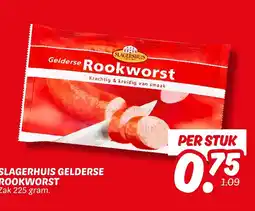 Dekamarkt Slagerhuis gelderse rookworst aanbieding