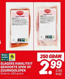 Dekamarkt Slagers kwaliteit gerookte spek of zuurkoolspek aanbieding