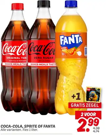 Dekamarkt Coca-cola, sprite of fanta aanbieding