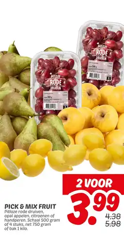 Dekamarkt Pick & mix fruit aanbieding