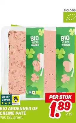 Dekamarkt Bio ardenner of creme paté aanbieding