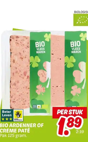 Dekamarkt Bio ardenner of creme paté aanbieding