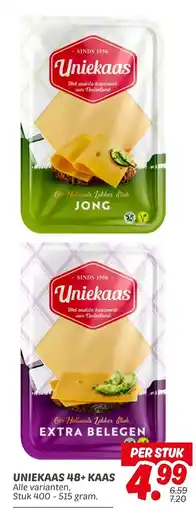 Dekamarkt Uniekaas 48+ kaas aanbieding