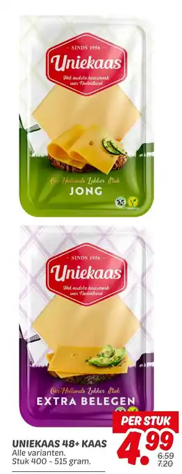 Dekamarkt Uniekaas 48+ kaas aanbieding