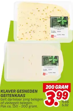 Dekamarkt Klaver gesneden geitenkaas aanbieding