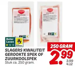 Dekamarkt Slagers kwaliteit gerookte spek of zuurkoolspek aanbieding