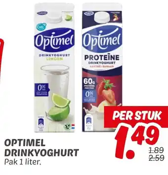 Dekamarkt Optimel drinkyoghurt aanbieding