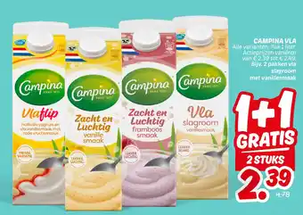 Dekamarkt Campina vla aanbieding