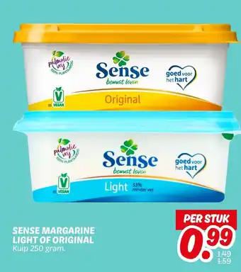 Dekamarkt Sense margarine light of original aanbieding