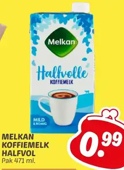 Dekamarkt Melkan koffiemelk halfvol aanbieding