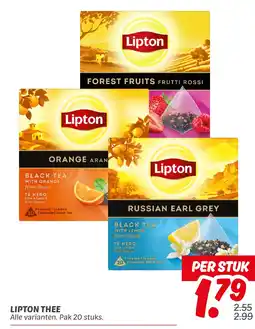 Dekamarkt Lipton thee aanbieding