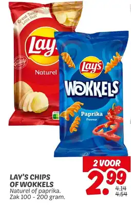 Dekamarkt Lay's chips of wokkels aanbieding