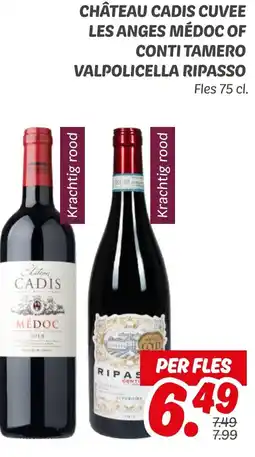 Dekamarkt Château cadis cuvee les anges médoc of conti tamero valpolicella ripasso aanbieding