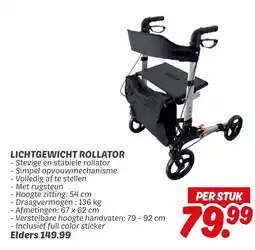 Dekamarkt Lichtgewicht rollator aanbieding