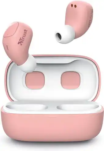 Bol.com Trust Nika Compact – Volledig Draadloze Oordopjes – Bluetooth - TWS – Roze aanbieding