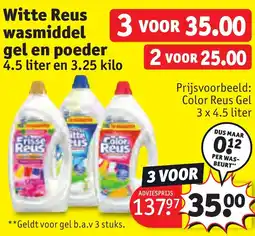 Kruidvat Witte Reus wasmiddel gel en poeder aanbieding