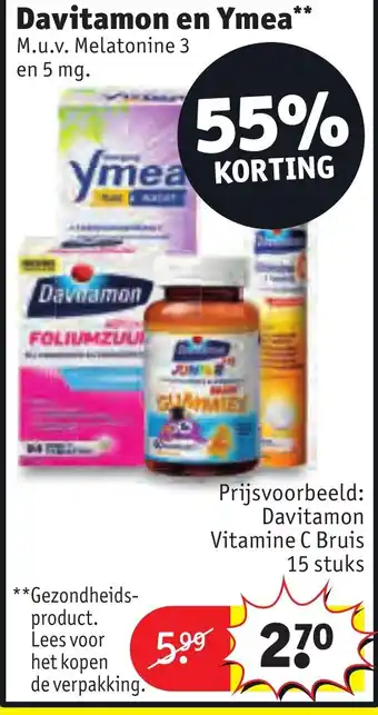 Kruidvat Davitamon en Ymea aanbieding