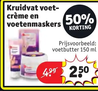 Kruidvat Kruidvat voet crème en voetenmaskers aanbieding