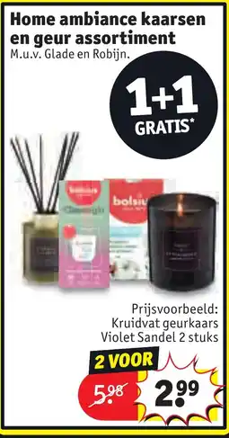 Kruidvat Home ambiance kaarsen en geur assortiment aanbieding