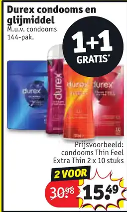 Kruidvat Durex condooms en glijmiddel aanbieding