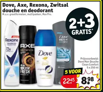 Kruidvat Dove, Axe, Rexona, Zwitsal douche en deodorant aanbieding