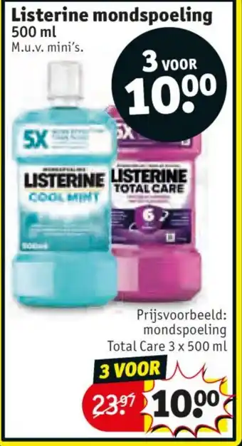 Kruidvat Listerine mondspoeling aanbieding