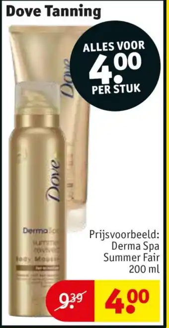 Kruidvat Dove Tanning aanbieding