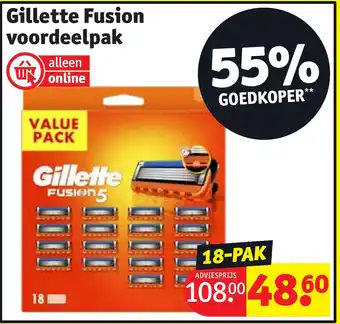 Kruidvat Gillette Fusion voordeelpak aanbieding