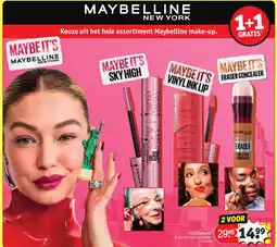 Kruidvat Keuze uit het hele assortiment Maybelline make-up aanbieding