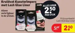 Kruidvat Kruidvat Kunstwimpers met Lash Glue Liner aanbieding