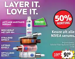 Kruidvat Keuze uit alle NIVEA serums. aanbieding