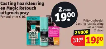 Kruidvat Casting haarkleuring en Magic Retouch uitgroeispray aanbieding