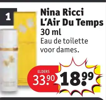 Kruidvat Nina Ricci L'Air Du Temps aanbieding