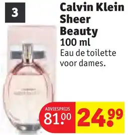 Kruidvat Calvin Klein Sheer Beauty aanbieding