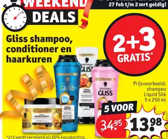 Kruidvat Gliss shampoo, conditioner en haarkuren aanbieding