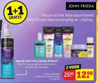 Kruidvat Keuze uit het hele assortiment John Frieda haarverzorging en styling. aanbieding