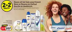 Kruidvat Keuze uit het hele assortiment Dove en Rexona en Zwitsal douche en deodorant. aanbieding