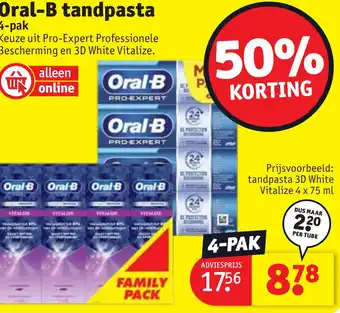 Kruidvat Oral-B tandpasta aanbieding